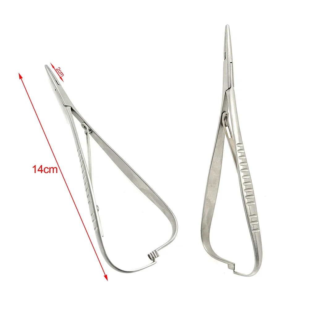 

14 Cm Tweezers Dentistry Surgical Tools Dental Needle Holder Forceps Orthodontic Instrument Stainless Steel Mathieu Instruments