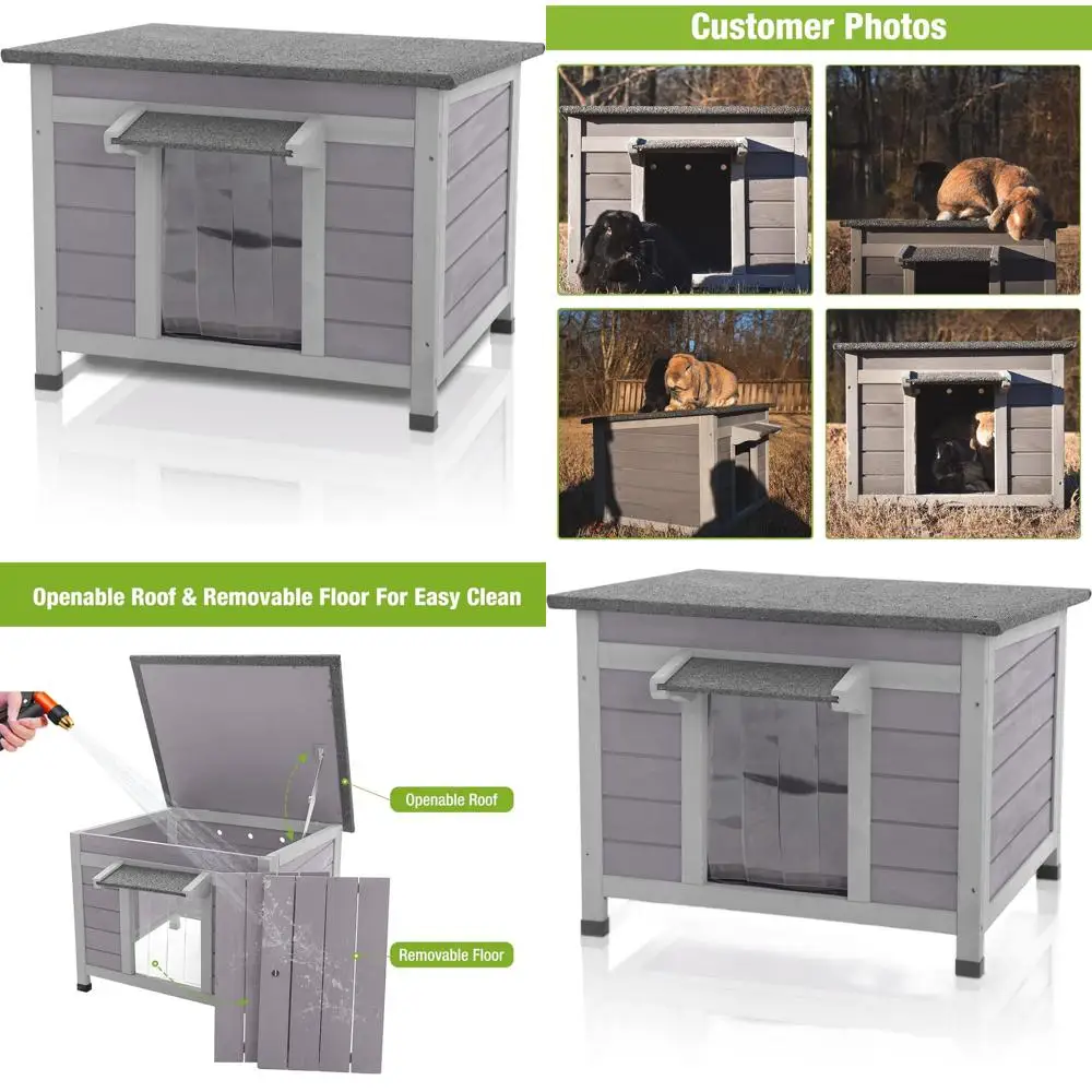 

Прочная деревянная уличная будка для кошек и кроликов, всепогодное укрытие для кошек, кроликов и морских свинок