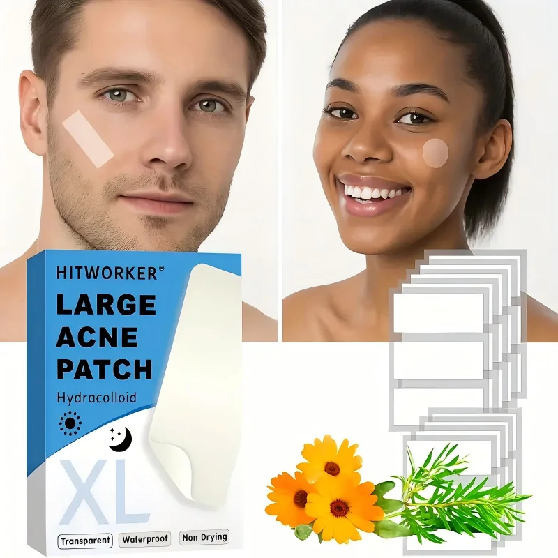 30 pieces/box transparent long strip hydrocolloid concealer stickers - day and night universal, face concealer concealer sticker