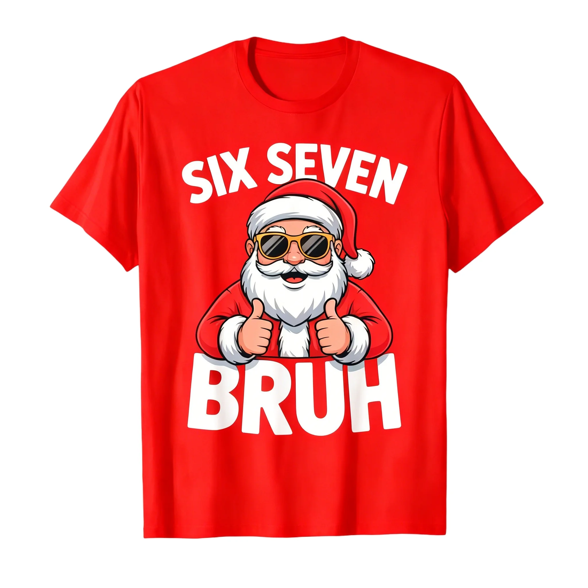 

Забавная футболка с мемом, винтажная футболка 67, Рождественский Санта-Клаус, забавная футболка Six Seven для мужчин и женщин, хлопковые свободные футболки с коротким рукавом