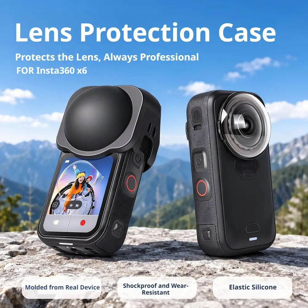 For Shadow Stone Insta360 X6 Lens Protection Silicone Cover All-Inclusive Sports Camera Accessories