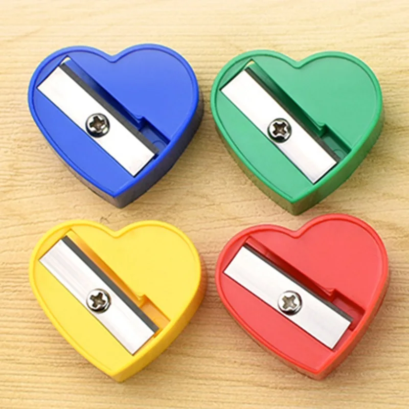 Heart Shaped Pencil Sharpener for Student Stationery School Supplies