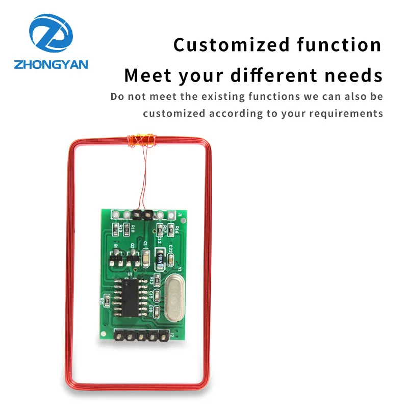 125khz RFID EM4100 Tarjeta de identificación Wiegand 26 34 Módulo lector de tarjetas inteligentes integrado