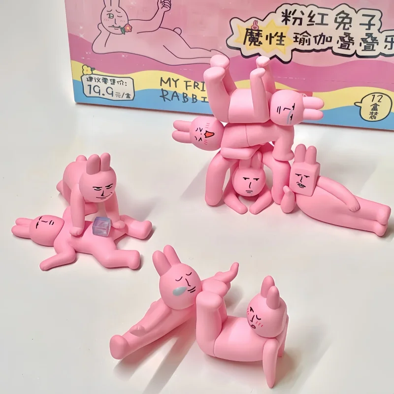 Genuine My Friend Rabbit Pink Rabbit Magical Yoga Series Blind Box Toys Cartoon Anime Figures Toy Desk Decoration Birthday Gifts view 6