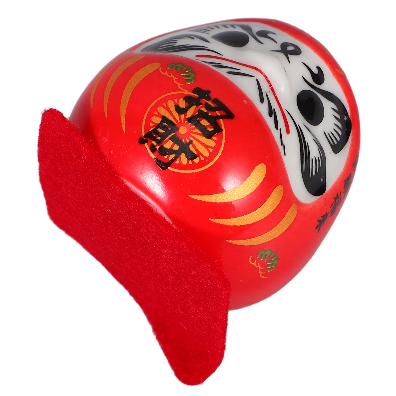 

Lucky Dharma Egg Japanese Decor Ceramics Figurines Mini Darma Toy Red Miss