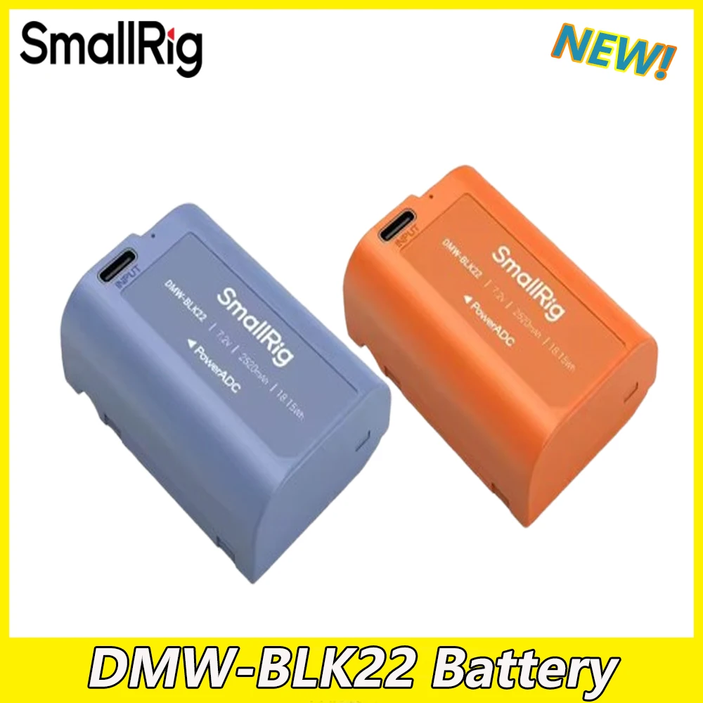 SmallRig DMW-BLK22 USB-C Rechargeable Camera Battery 5V 2A and 2400mAhFor For LUMIX GH7 GH6 G9II S5 IIX S9 S5 IIX