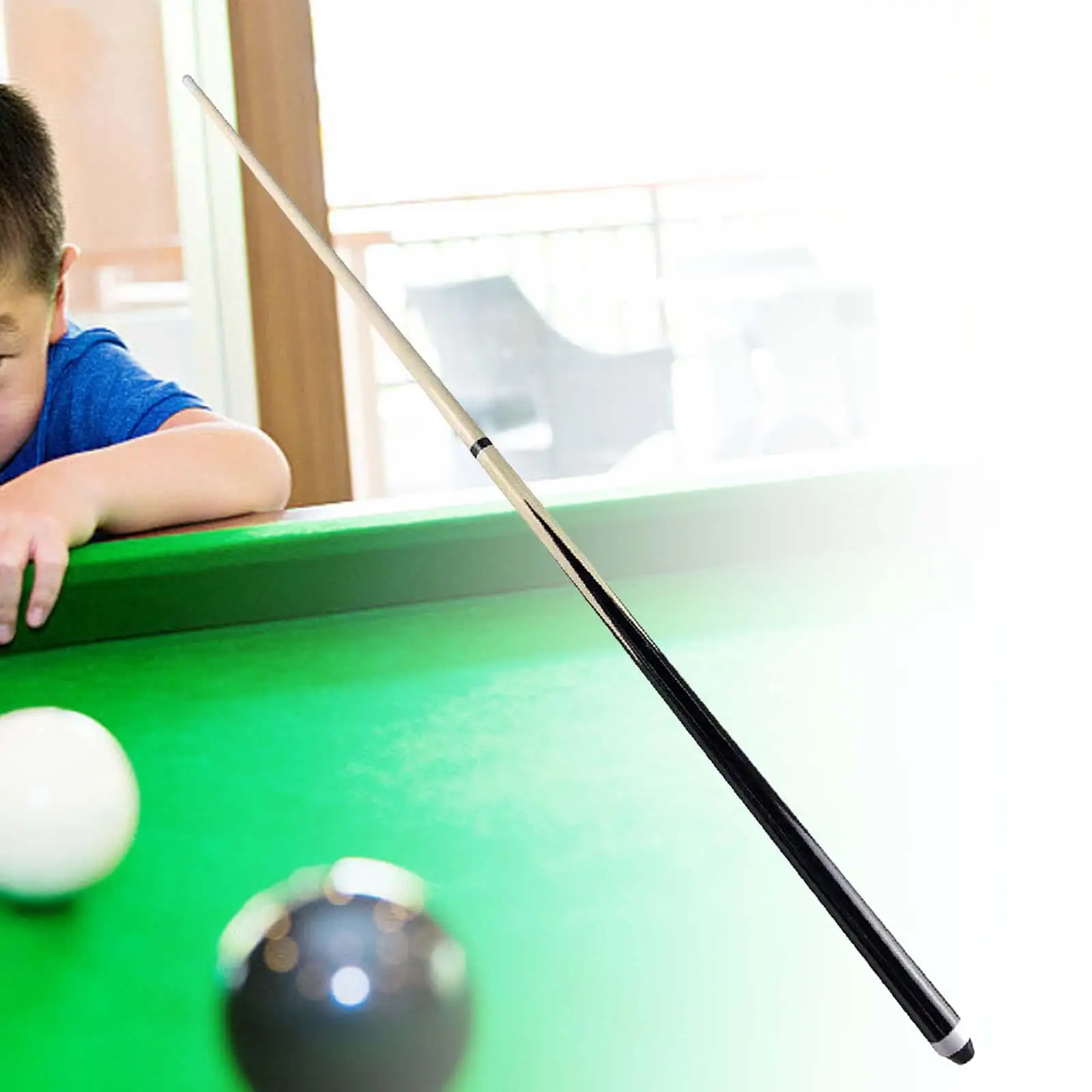 

Short Pool Cue Wooden Billiard Stick Children Practice Rod Portable Training Tool for Home Beginner Adult Billiards