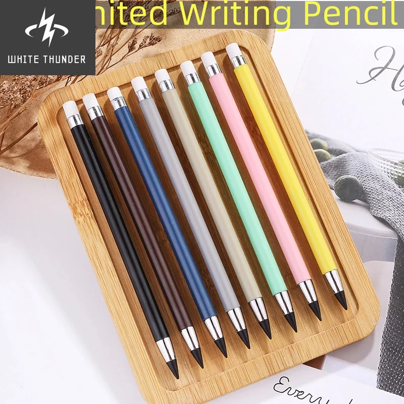 

New Tecnology Inkless Pencil with Eraser Unlimited Writing No Ink Pen Sketch Painting Pencils Tool School Office Supplies Gifts