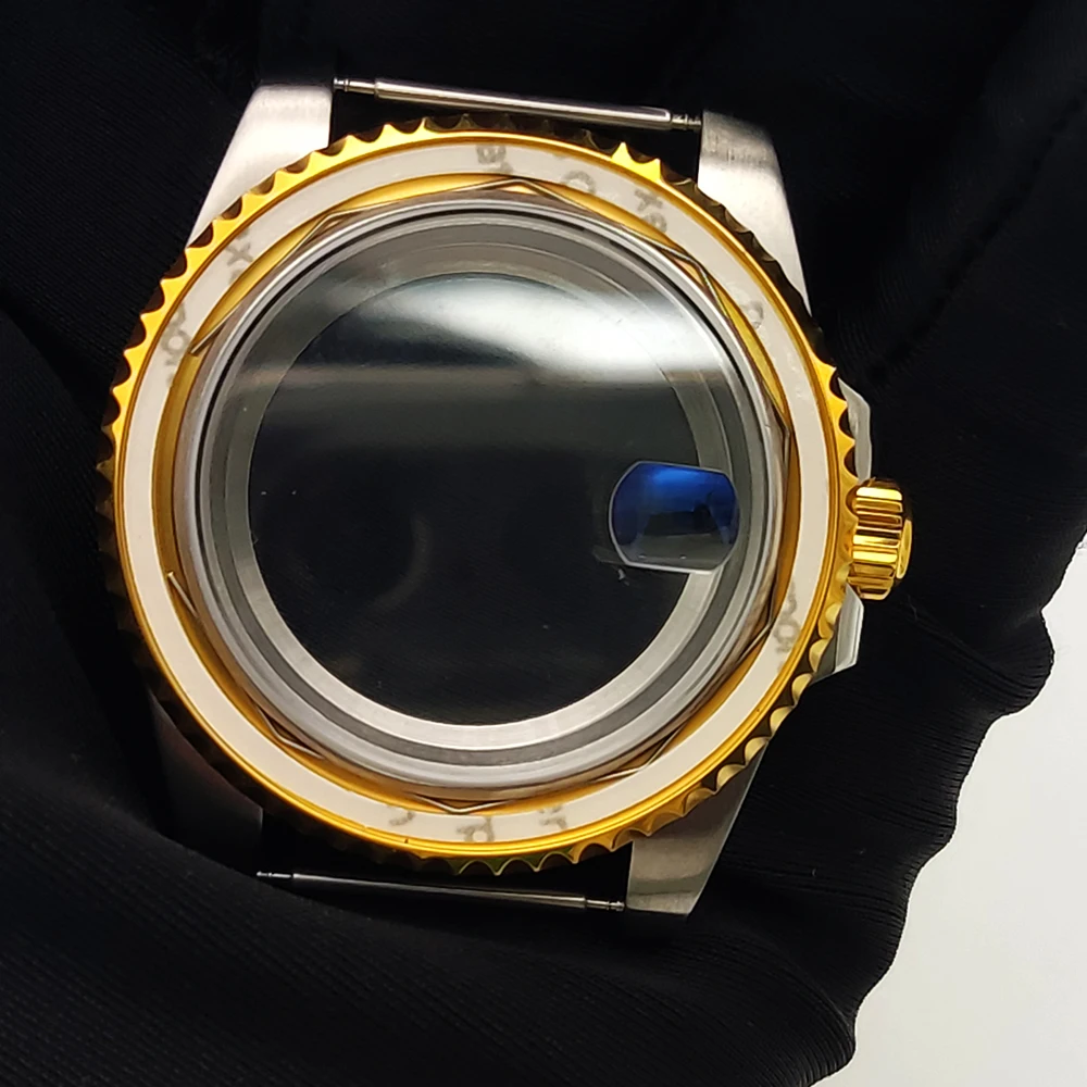 40mm NH35 Watch Case 28.5mm Dial Waterproof For nh35 nh36 Movement Submariner Case Transparent Back 316L Stainless Steel