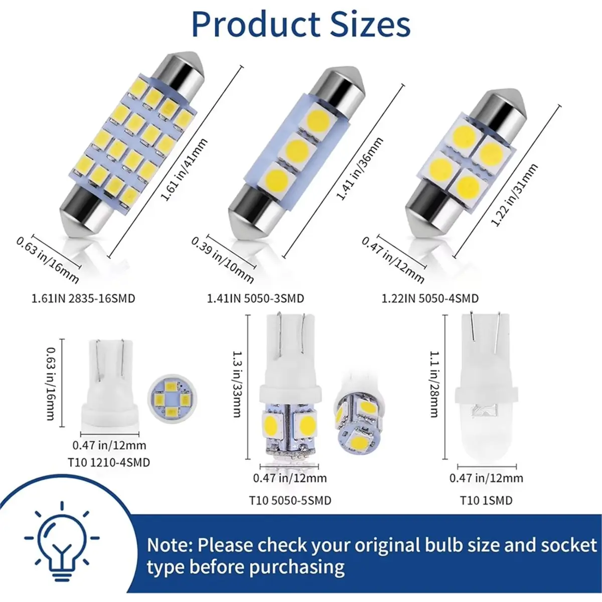 #76P (Plastic)42 Pieces Interior Car Lights Super Bright White Dome LED Bulb Kit,Automotive Parts & Accessories