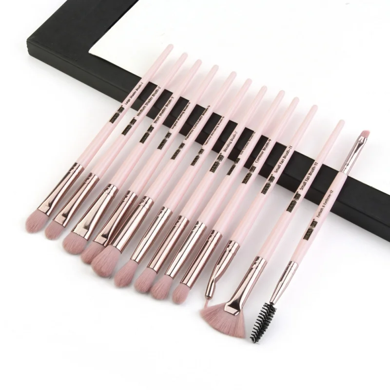 12Makeup Brush Full Set of Portable Beauty Tools Eyeshadow Brush Set