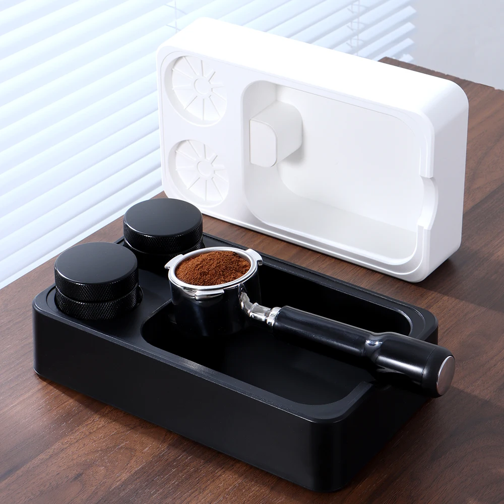 

Коробка для кофе, коробка для эспрессо и станция для тампонов, органайзер для эспрессо, подходит для темперов для эспрессо 51,54,58 мм