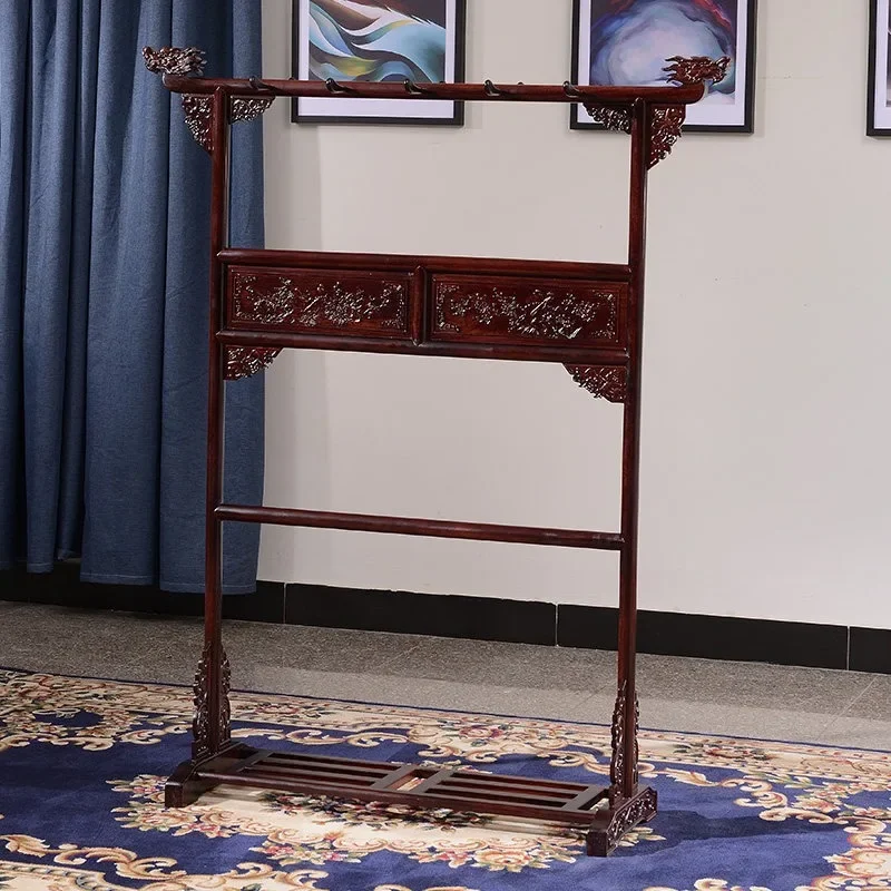 Mahogany hanger, coat rack, floor-to-ceiling, rosewood faucet, bedroom hanger, solid wood floor-to-ceiling