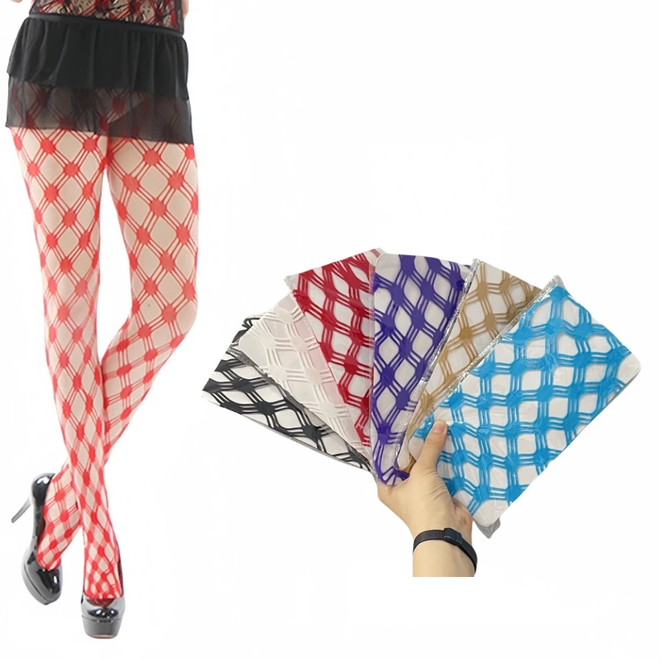 New Women Fishnet Stockings Sexy Lingerie Ladies Erotic Lingerie Body Stockings Colorful Pantyhose Plus Size Women Tights