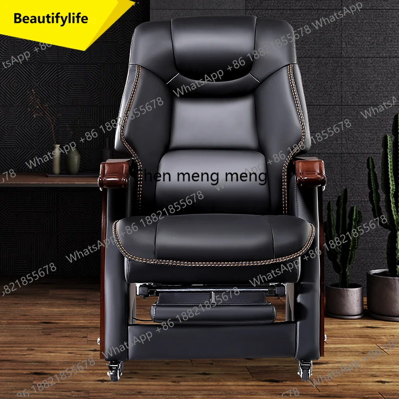 

Кожаное офисное кресло класса люкс A17, регулируемое, удобное, для руководителя, с массажем, мобильное, для комнаты/офиса