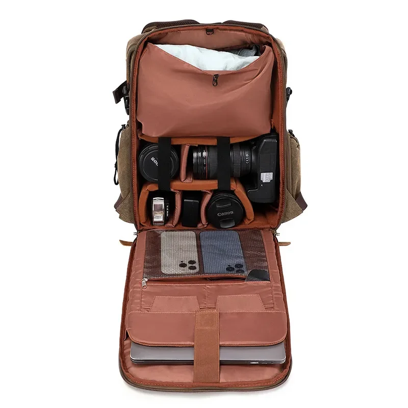 2026 Fashion Shoulder Camera Bag for Micro Single SLR Universal Double Strap Multi Functional Outdoor Photography Backpack