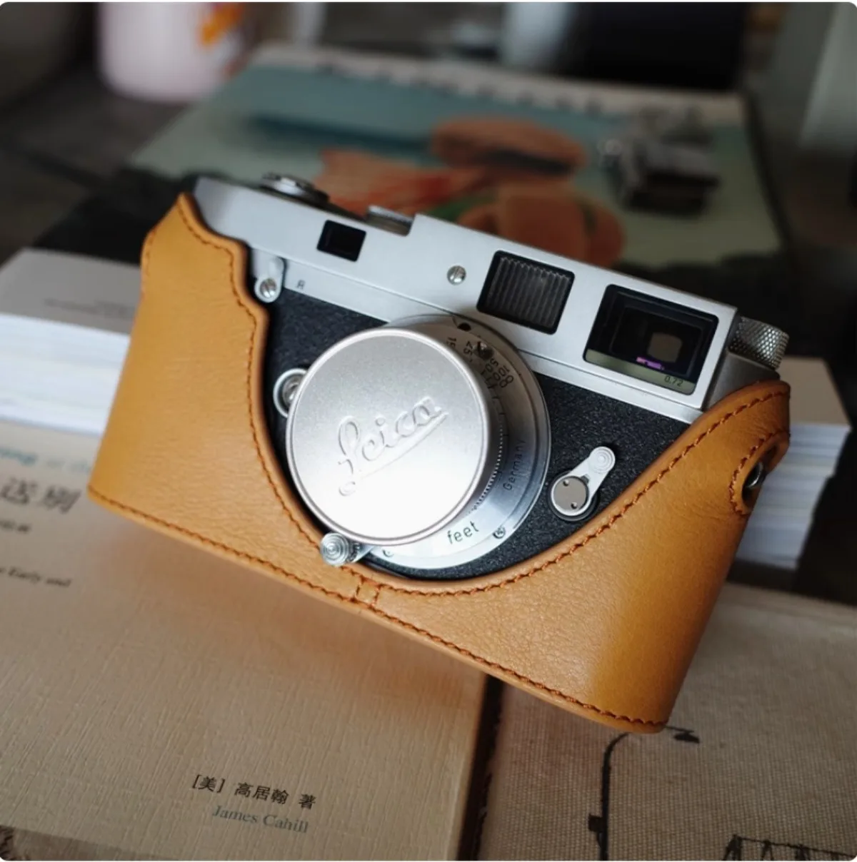 

Camera Cover Real Cowhide Camera Bag Protective Case Bodysuit Handmade Genuine Leather Camera Bags for Leica M6 Accessories