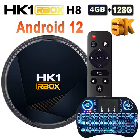 HK1 RBOX H8 Android 12 Allwinner H618 6K Smart TV BOX 2.4/5G Wifi6 4GB 64GB 128GB BT Media Player Google TVBOX Set Top Box