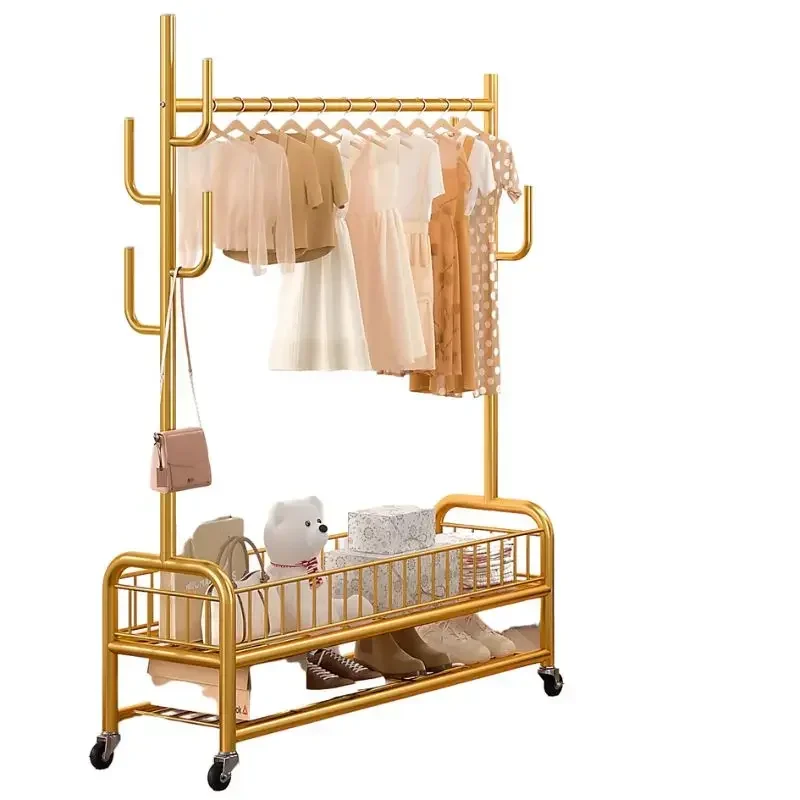Modern Metal Standing Hanger Clothes Salon Display Living Room Nordic Clothing Rack  Furniture