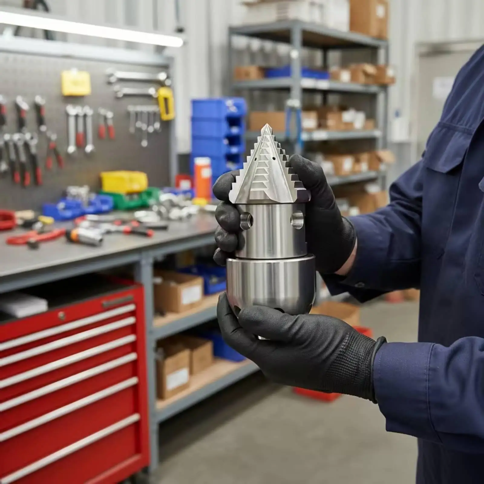 Rotary Nozzle with Ceramic Outlet High-Pressure Stainless Steel Pipe Cleaning Nozzle Rotating for Plumbers, Drain Clearing