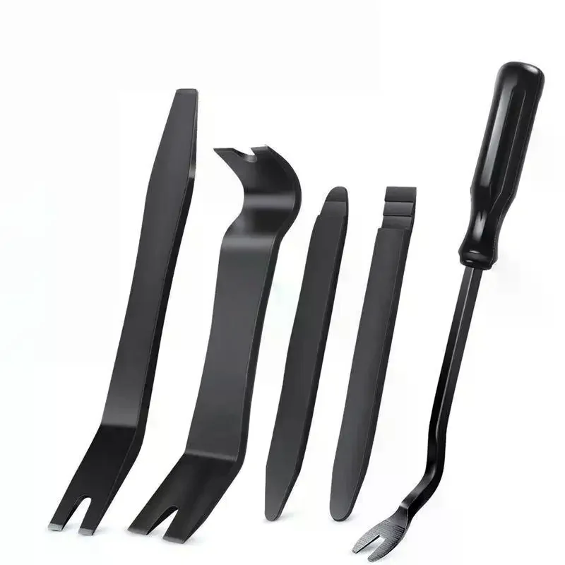 5Pcs No Scratch Plastic Pry Tool Car Trim Removal Tool Kit Interior Door Panel Clip Fastener Removal Set For Vehicle