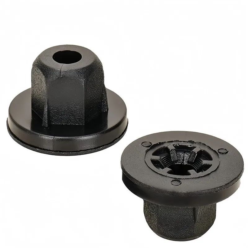 6Pcs Universal Plastic Flange Nuts Kit, for Body Trim, Heat Shield & Fender, Auto Repair Fastener Clips