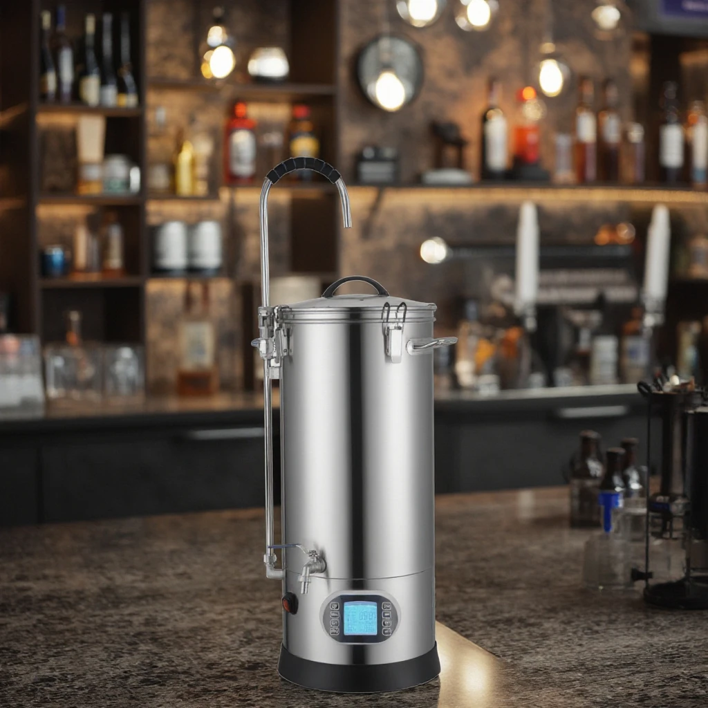 

Универсальная система пивоварения, 35 л, электрическая пивоварка из нержавеющей стали для производства пива на открытом воздухе