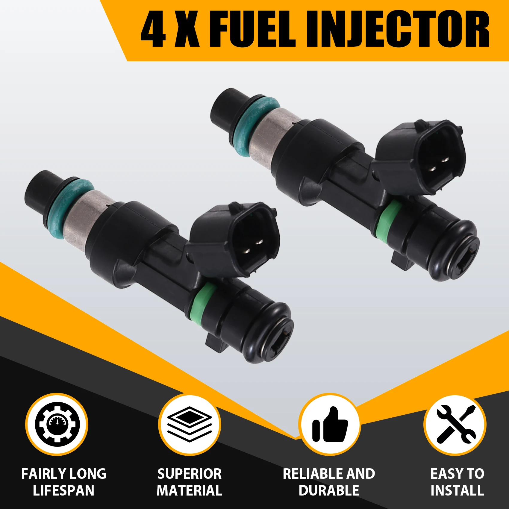 Kit de inyector de combustible para coche (4 piezas) para Nissan Altima NV200 Rogue 2014- 2019 FBY2855 16600-9HP0A 166009HP0A