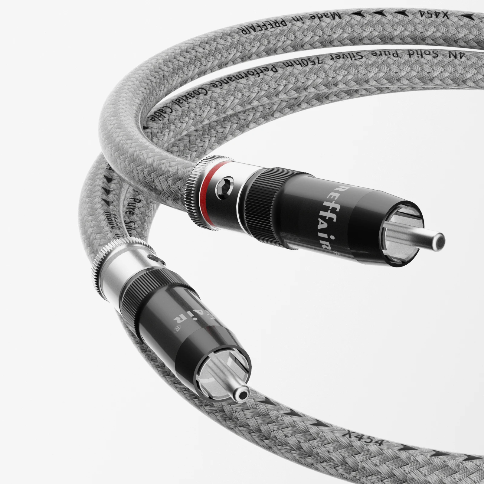 

4N Pure Silver RCA Cable Audio Interconnect Signal wire 18AWG Solid PSS Core RCA Male to RCA male Audio stereo Cable for amp