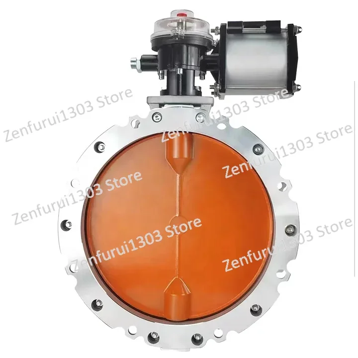 DN250 DN300 Pneumatic Dust Butterfly Valve Aluminum Alloy Powder Cement Tank Silo Discharge Ventilation Valve OEM Supported