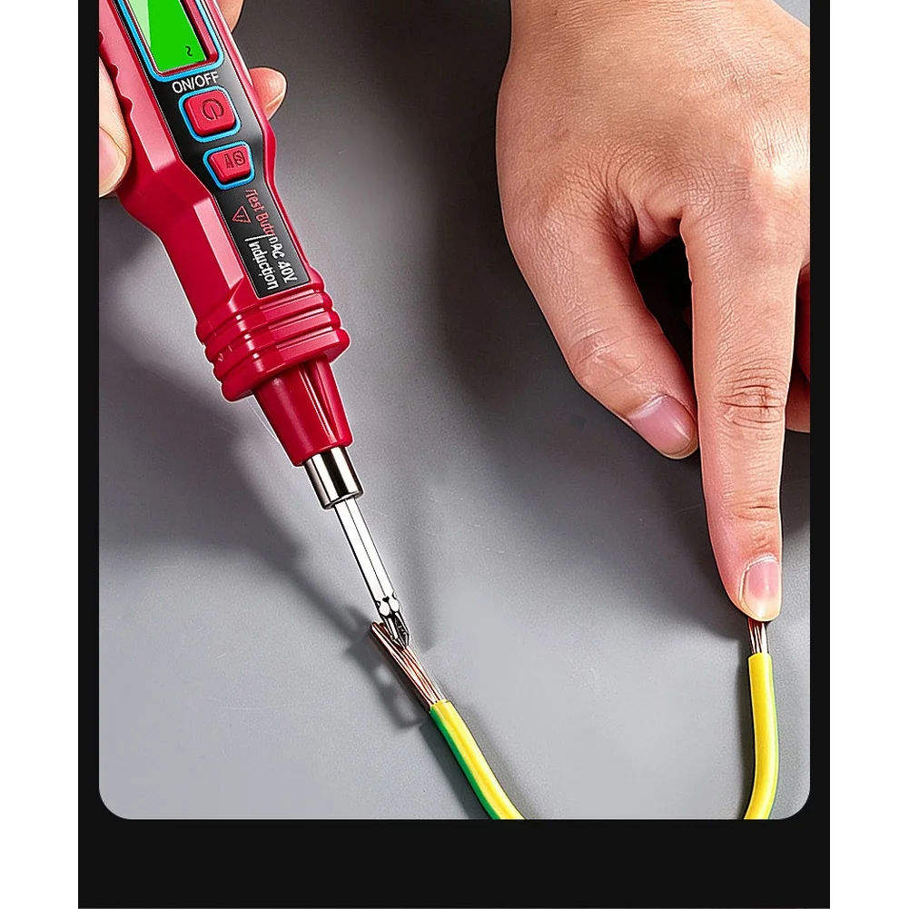 For F8 Digital NCV Voltage Tester Pen Supporting Non-Contact AC Voltage Sensing 11V-450V LED Light and Dual Function Bit Design