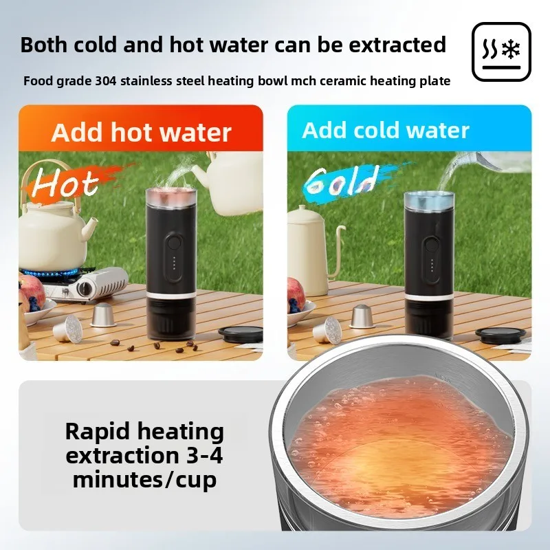 Portable Capsule Coffee Machine Handheld Portable