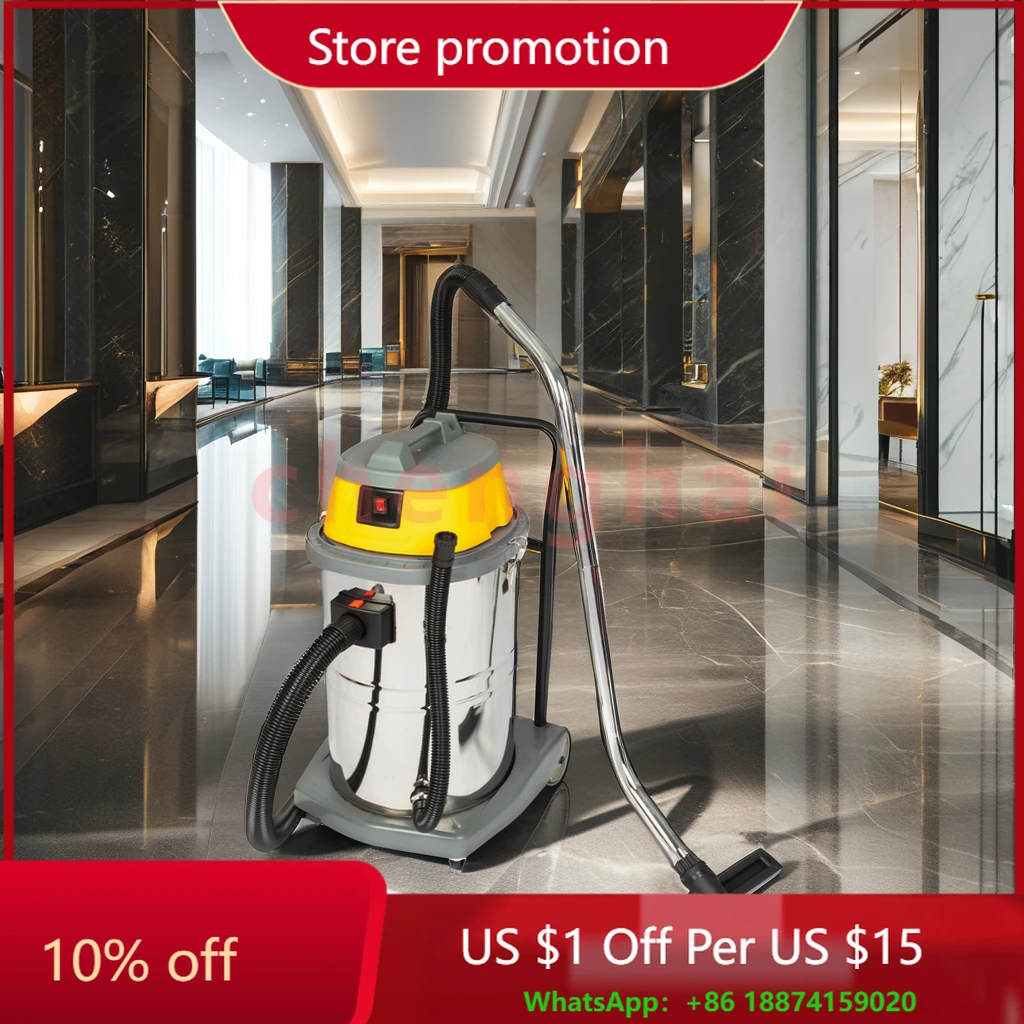 

Quiet 60L Industrial Vacuum Cleaner for Hard Floors & Pet Hair Electric New Condition for Home & Car Restaurant Use