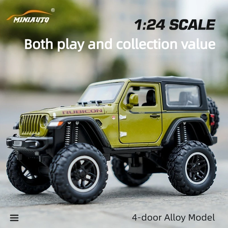 

1:24 Simulation Alloy Off-Road Vehicle Big Wheel Model Sound and Light Pull Back Toy Gift Diecast Alloy Car Model Collectible