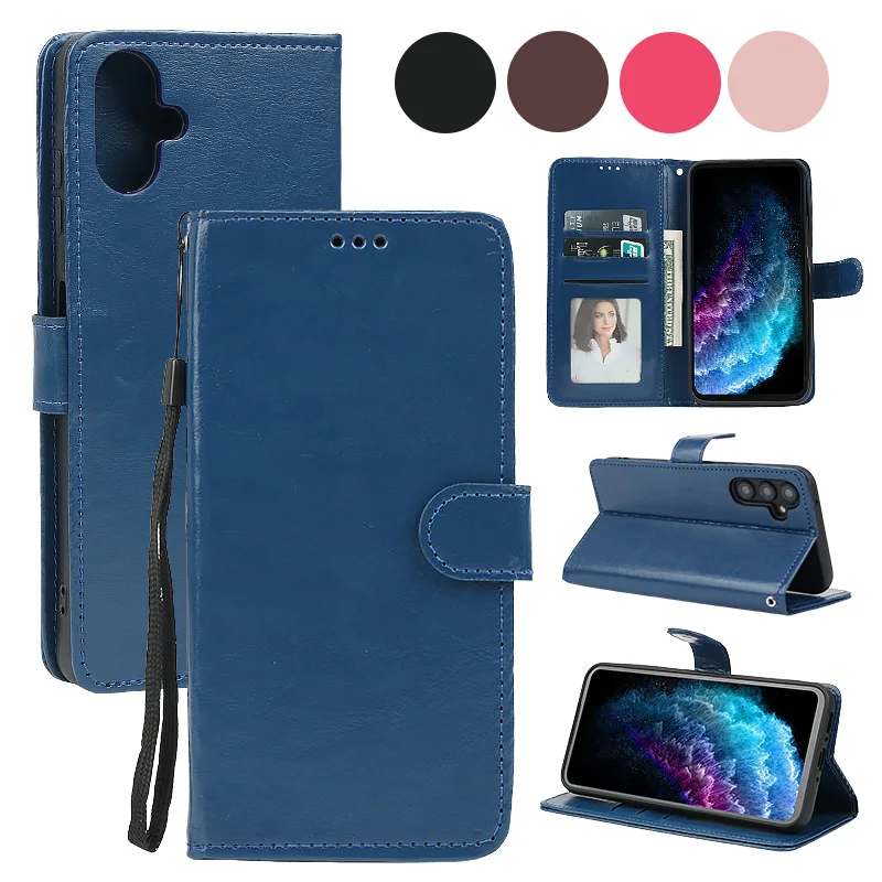 

Кожаный чехол для телефона Samsung Galaxy A17 A07 A06 A05 A05S A04E A04 A04S A16 A15 A25 A35 A55 A54 A34 Откидной чехол-бумажник с слотом для карт