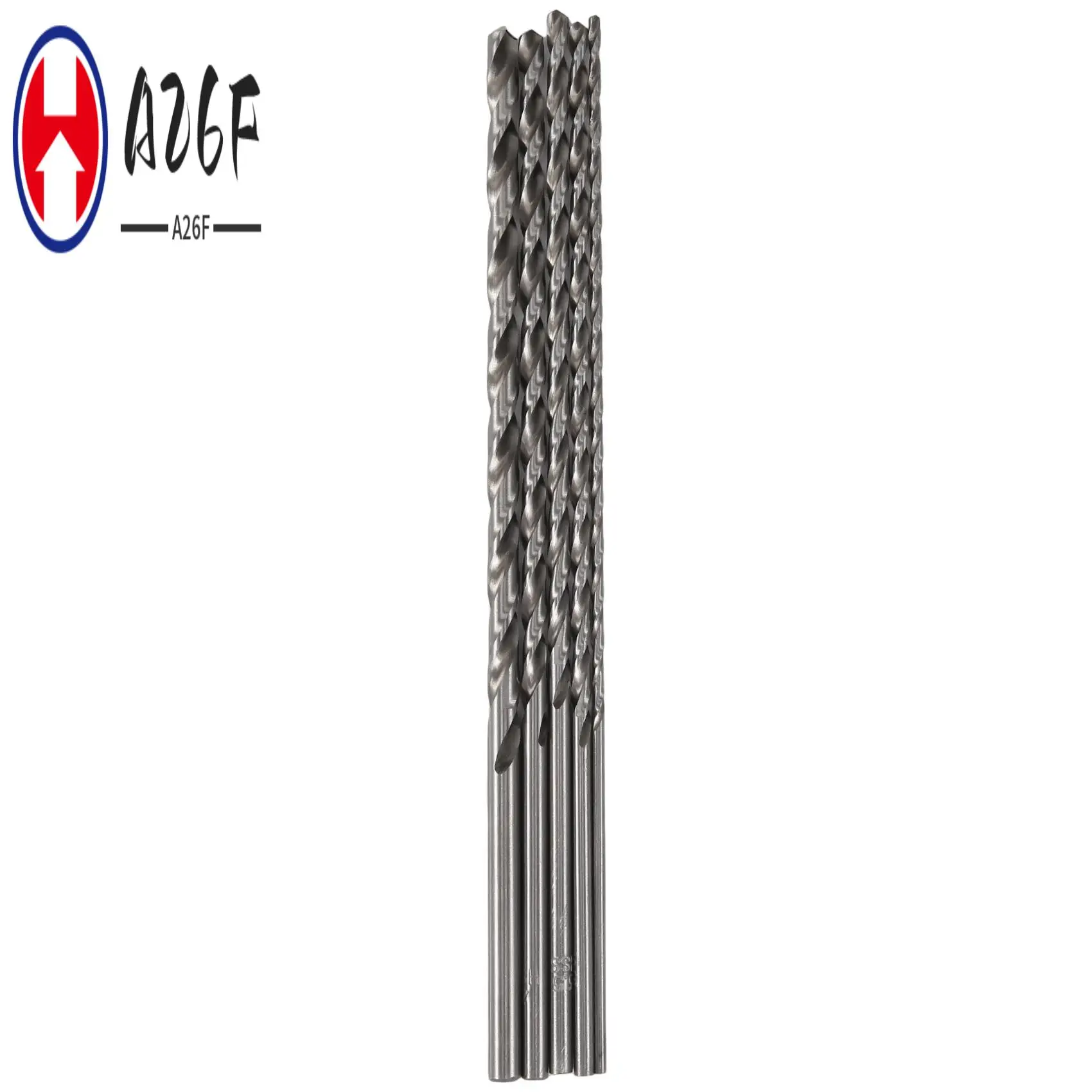 

A26F-5PCS Наборы сверхдлинных сверл из высокоскоростной стали, спиральные сверла с прямым хвостовиком, инструмент 2-5 мм для дерева