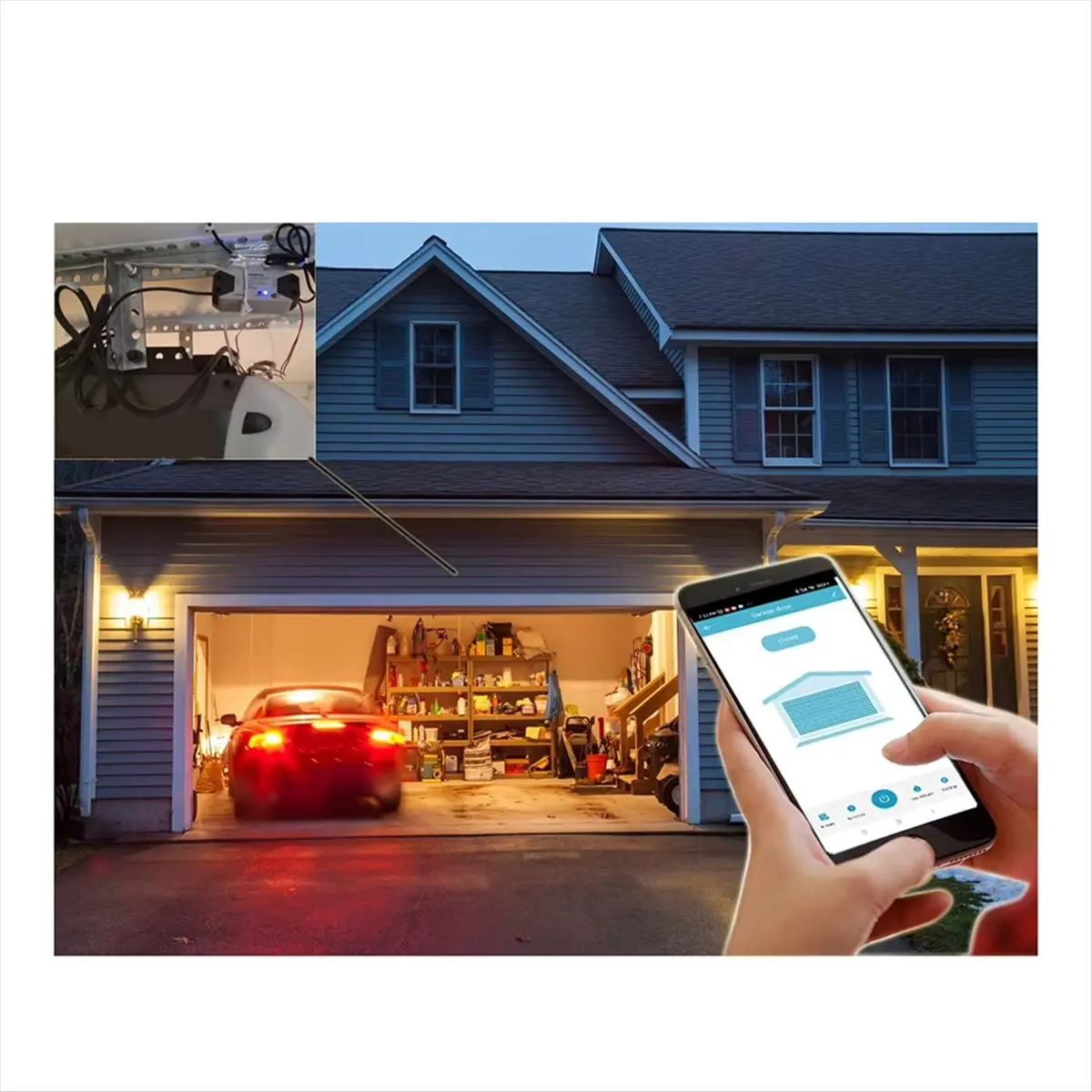 

Умный контроллер открывания гаражных ворот, совместимый с вилкой AU для управления управлением для дома, Tuya, голосом и приложением