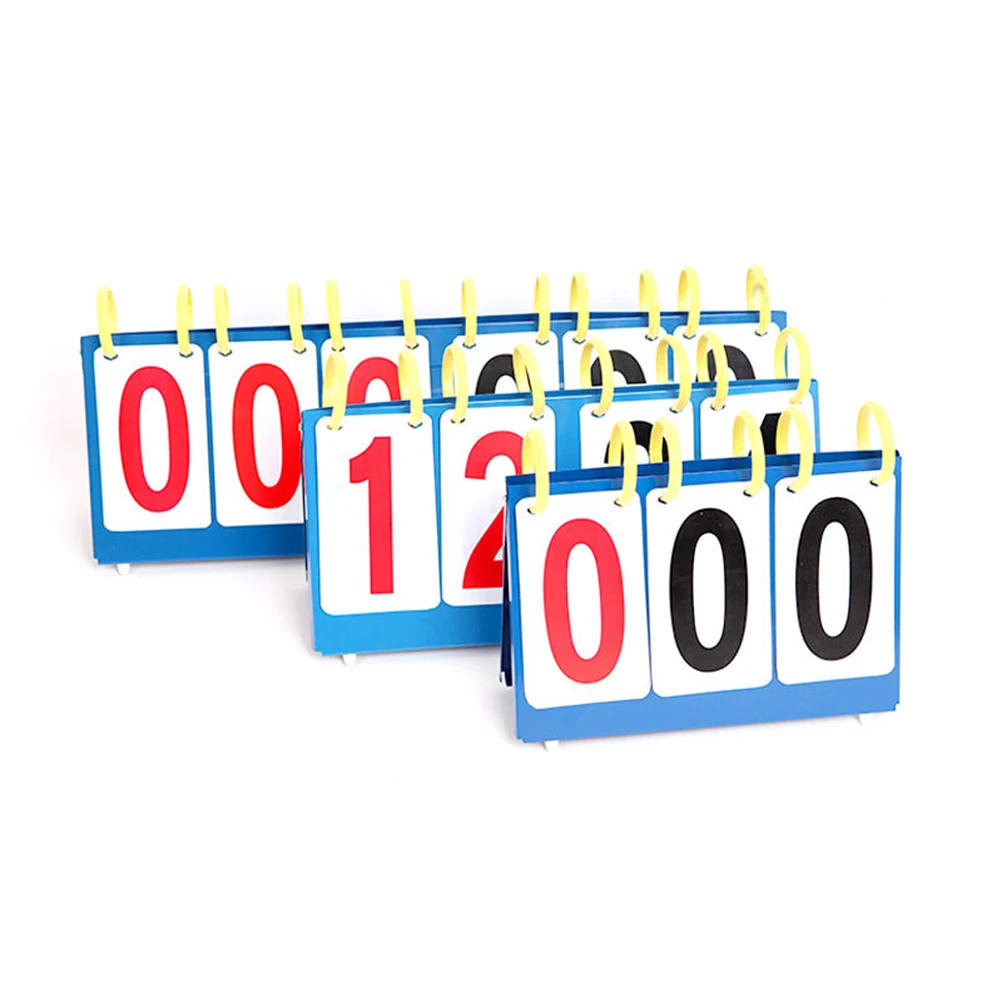

4- Scoreboard Volleyball Basketball Sports 4- Scoreboard Lightweight PVC Bright Numbers Easy Storage Portable