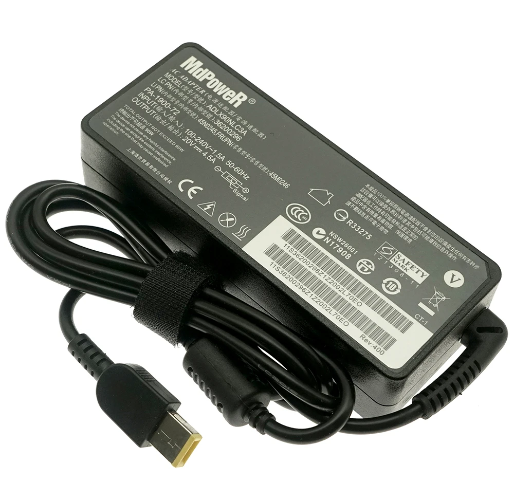 ADLX90NLC3A 45N0245 45M0246 20V 4.5A 90W AC Adapter for Lenovo ThinkPad T440 T460p L540 X240 X1 Carbon IdeaPad G500 G700 Charger