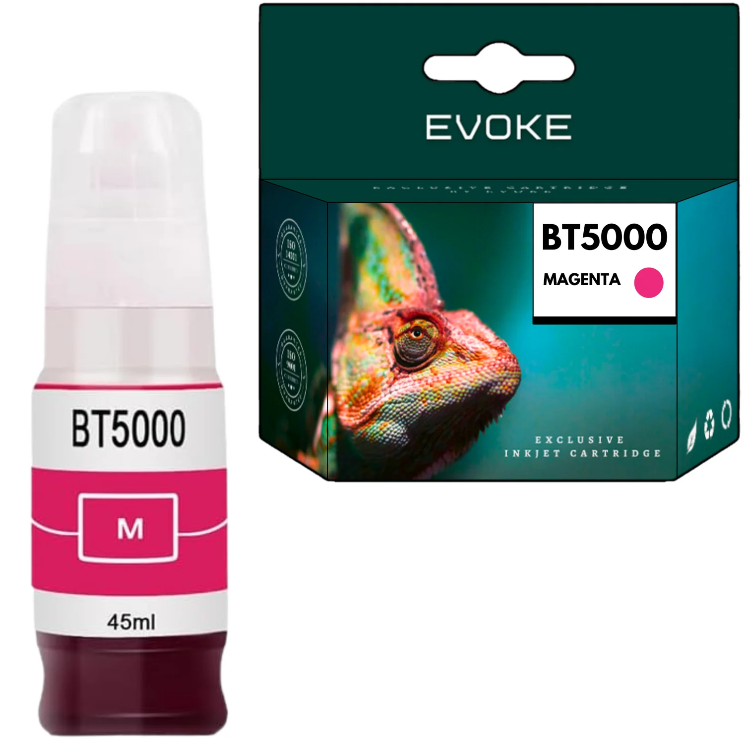 Evoke Compatibele Inkt voor Brother Bt-5000M Bt5000M Magenta 50 ml 5000 Pagina's Dcp-T220 T225 T226 T300 T310 T420W T425W T426W T500W T510W T520W T525W T700W T710W T720Dw T820Dw; Mfc-T910Dw T920Dw