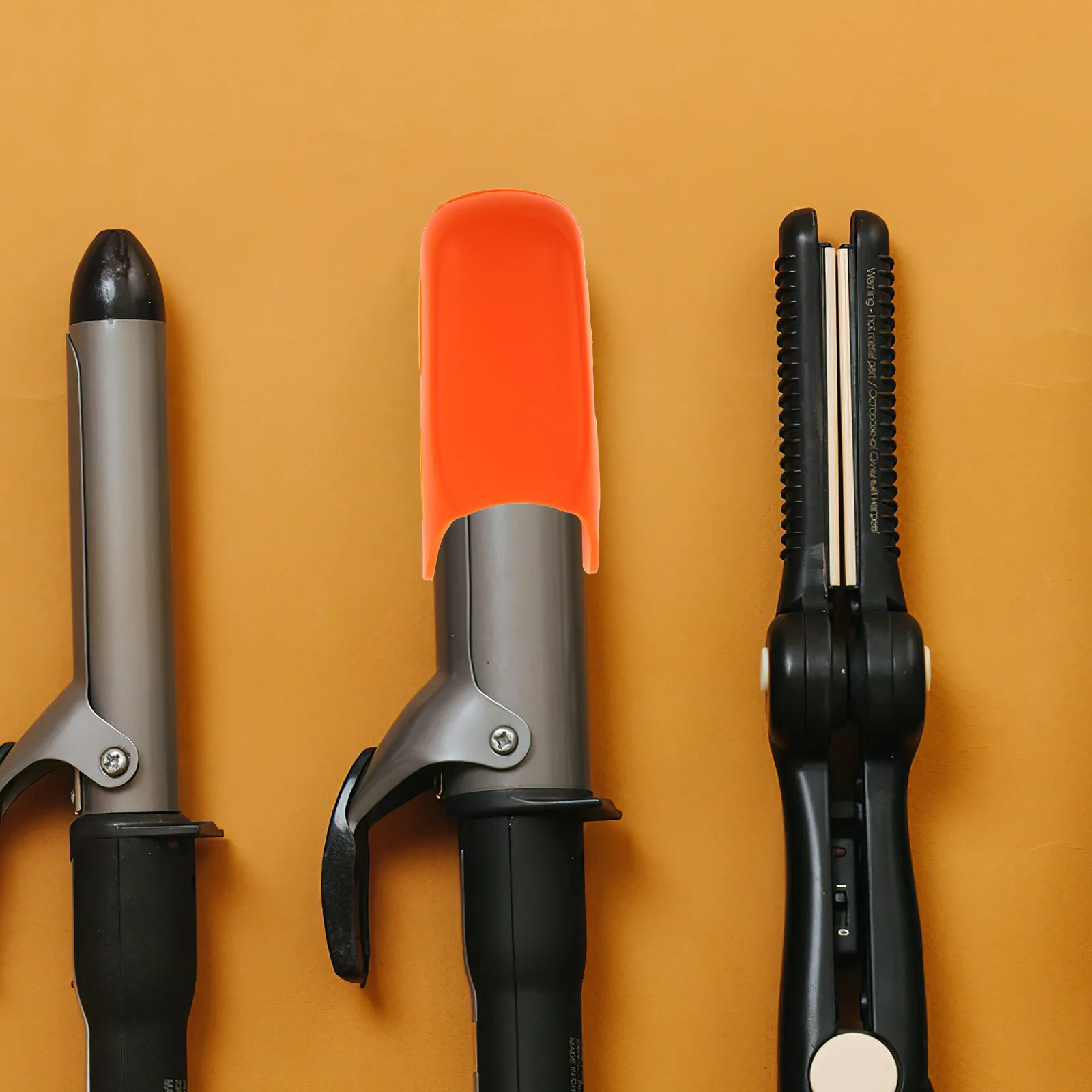 

Hair Curler Handle Cover Silicone Heat Resistant Sleeve Non Slip Grip Protector for Curling Iron Hair Straightener