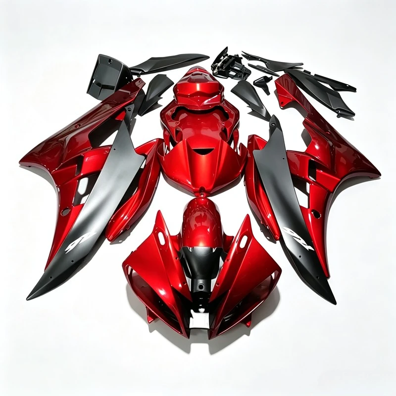 Injection Mold New ABS Whole Motorcycle Fairings Kit Fit for YAMAHA YZF-R6 R6 06 07 2006 2007 Bodywork Set Dark Red
