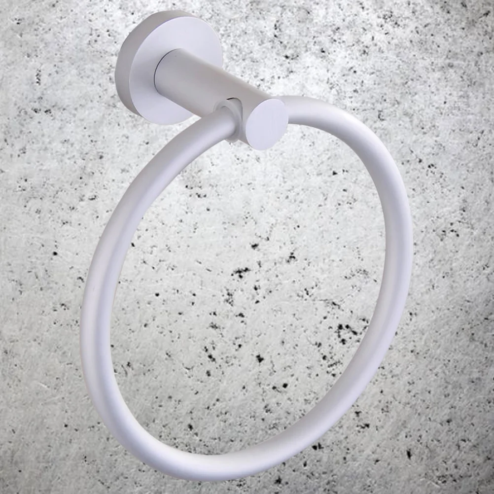 

Space Aluminum Towel Ring Wall Mount Sturdy Towel Holder Elegant Design for Bathroom Kitchen Toilet Hotel School