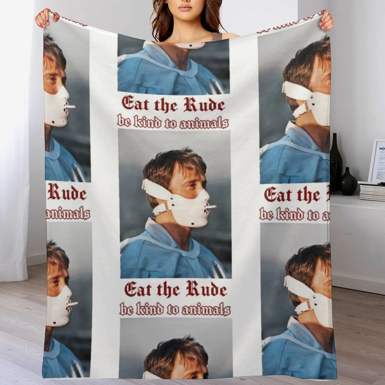 

Eat the Rude HANNIBAL Throw Blanket Decorative Sofa Soft Plaid For Baby Single Blankets