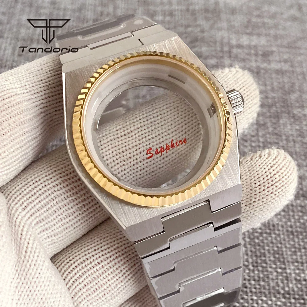 40mm-men's-watch-case-sapphire-bracelet-exhibition-back-for-prx-super-player-mod-parts-two-tone-fit-nh35-nh36-nh38-nh70-nh72