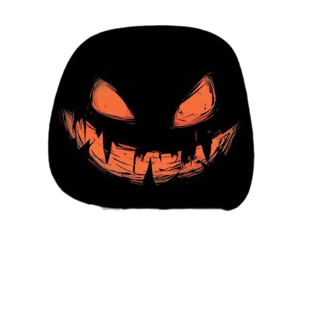 2Pcs Cartoon Car Headrest Covers Exaggerated Soft Comfortable Car Pillowcase Washable Cool Decorations Car Seat Headcover