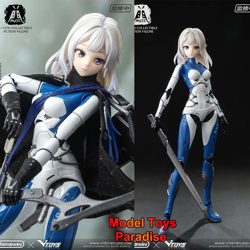 Romankey X VTOYS 1/12 Women Soldier Shooter MUSE Mobile Suit Girl  Full Set 6'' Action Figure Collectible Fans Gifts