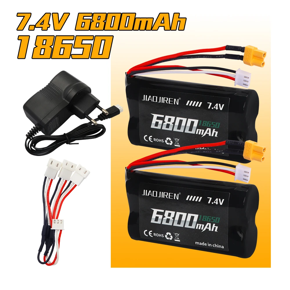 

Lipo аккумулятор 7,4 В 6800 мАч XT30 разъем для HUINA 580 1580 1583 RC игрушки аксессуар 7,4 В 2S аккумулятор для 1580-005 Huina 550 583 582