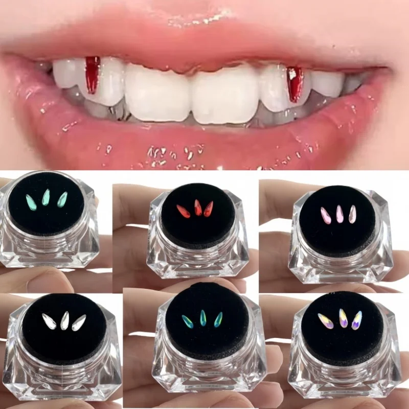 

3 шт./упак. 2*6 мм, кристаллы в форме капли для зубов, украшения для зубов, материалы для DIY, декоративные стразы для красоты зубов