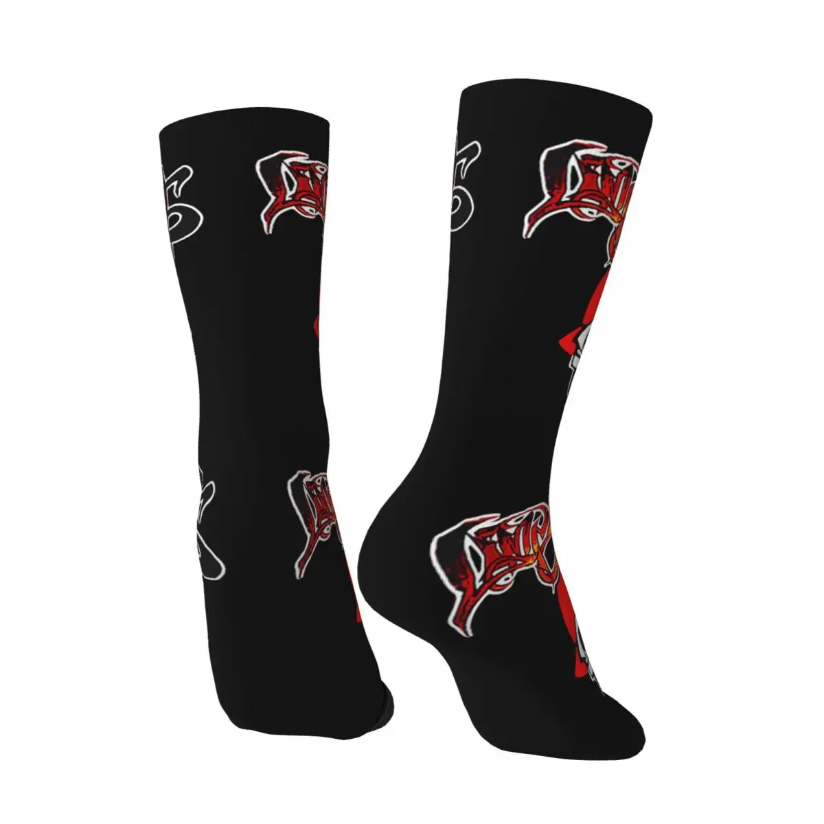 Red Men's Socks Vintage Harajuku Limp Bizkit Street Style Novelty Seamless Crew Sock